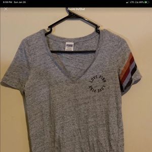 Grey VS PINK tee shirt small